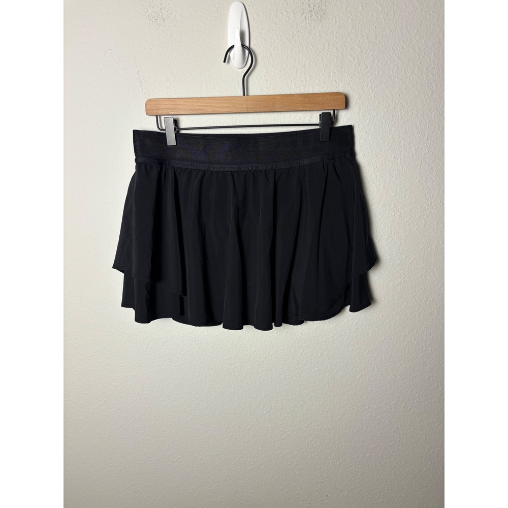 🩵Lululemon Court Rival High Rise Skort Black Tennis Skirt LW8ABHR Size 12
